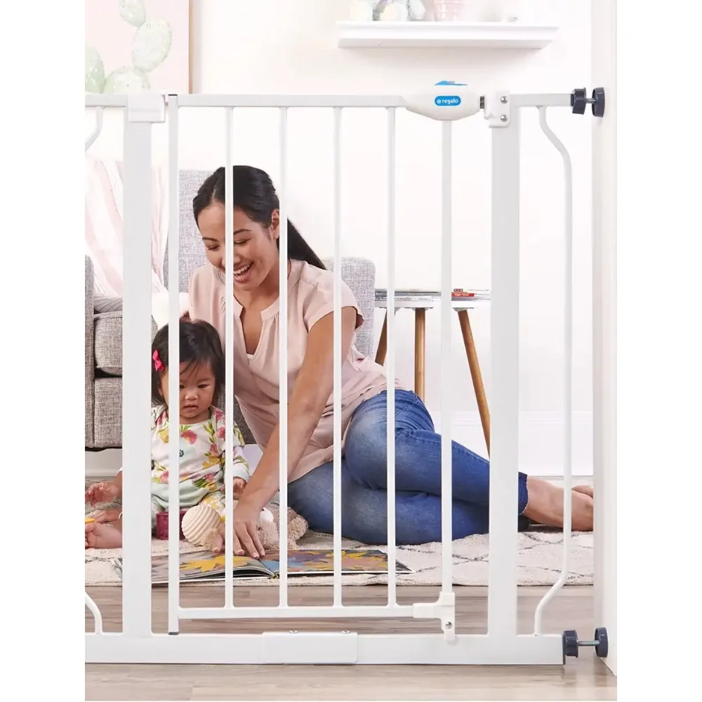 Baby Gate Extra Wide - ประตูกั้นเด็กแบบขยายได้ รุ่นแฟชั่น ขนาดกว้างพิเศษ ทำจากโลหะ พร้อมประตูทางเข้าออก
