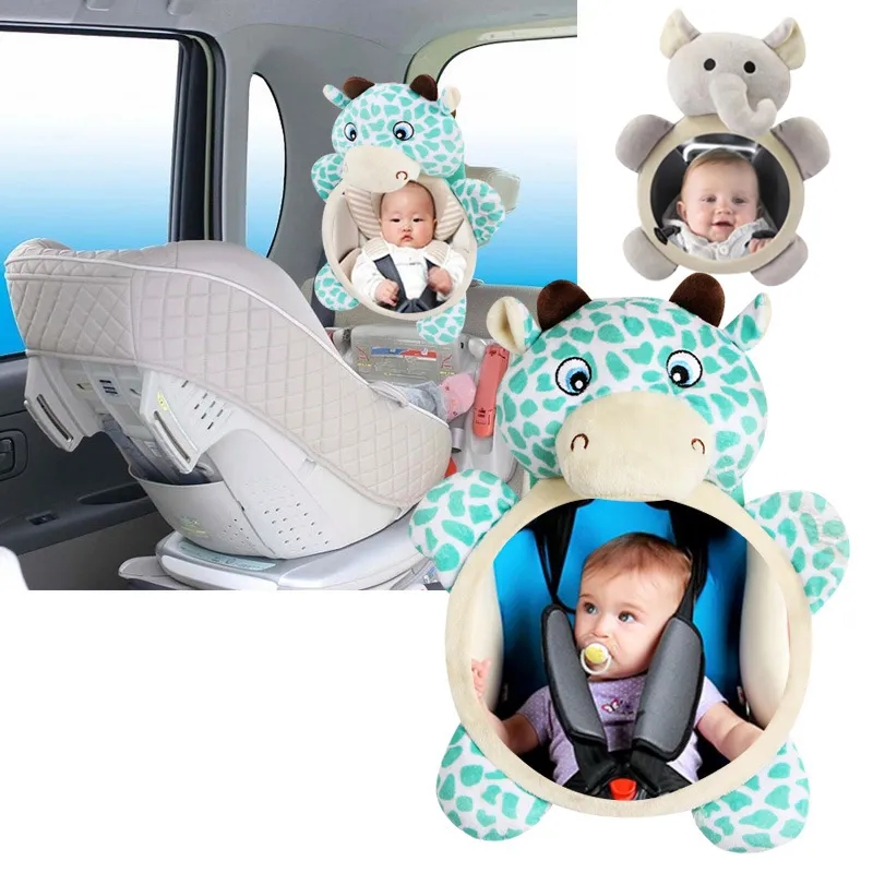 Wearable Baby Monitor - กระจกรถเด็กความปลอดภัยกระจกรถที่นั่งด้านหลังกระจกรถที่นั่งกว้าง Crystal CLEAR View Shatterproof รถเด็ก
