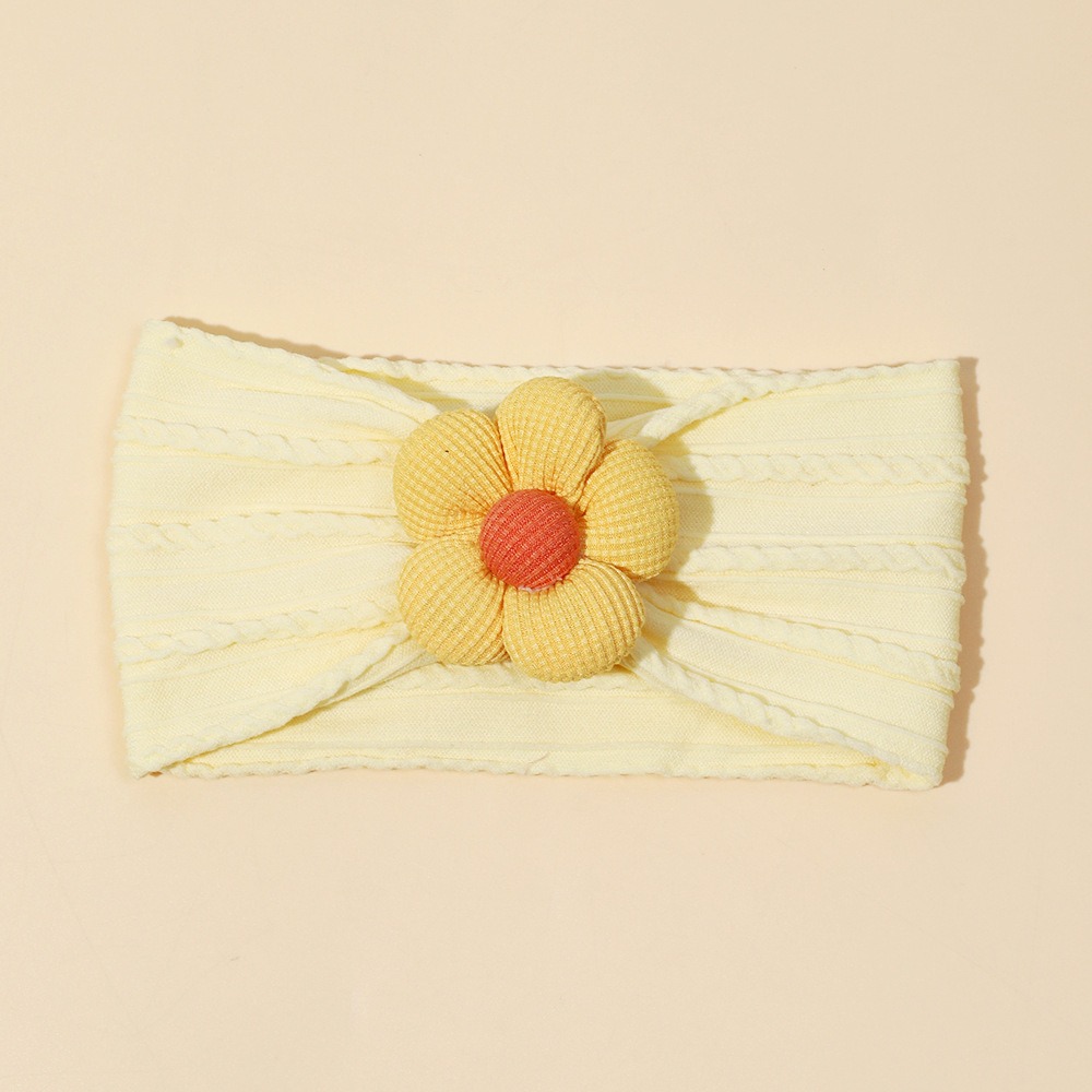 Baby Wrap Stretchy - ที่คาดผมเด็กอ่อนลายดอกไม้น่ารัก ผ้าไนลอนยืดหยุ่น ผ้าพันศีรษะเด็กแรกเกิด ผ้าคาดผมเด็กเล็กแบบนุ่มยืดได้