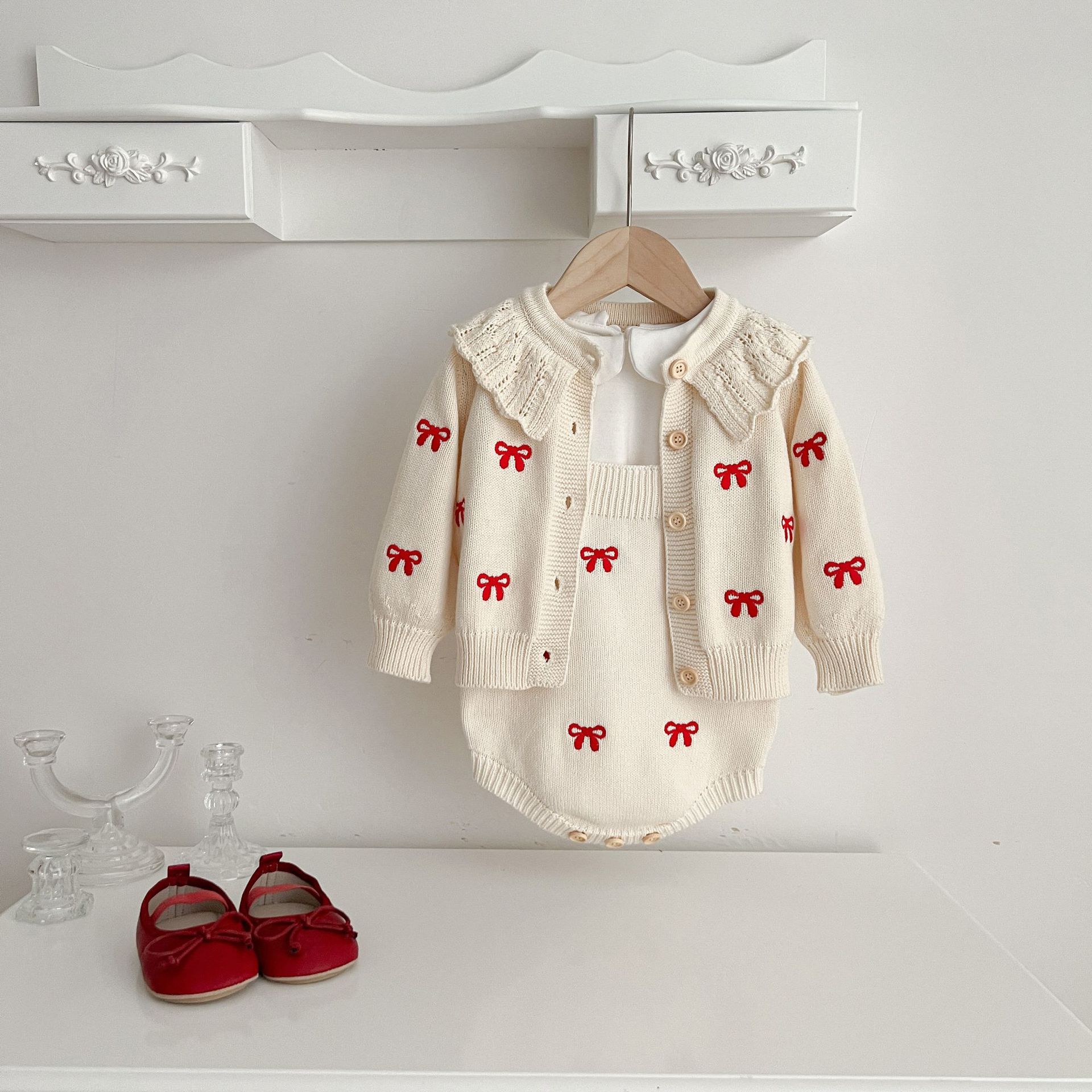 Baby Nursery Embroidery - ฤดูใบไม้ร่วงฤดูหนาวทารกแรกเกิดเด็กทารกหญิงRomperถักเย็บปักถักร้อยเสื้อRompersเด็กOnepieceแฟชั่นเสื้อผ้าเด็ก