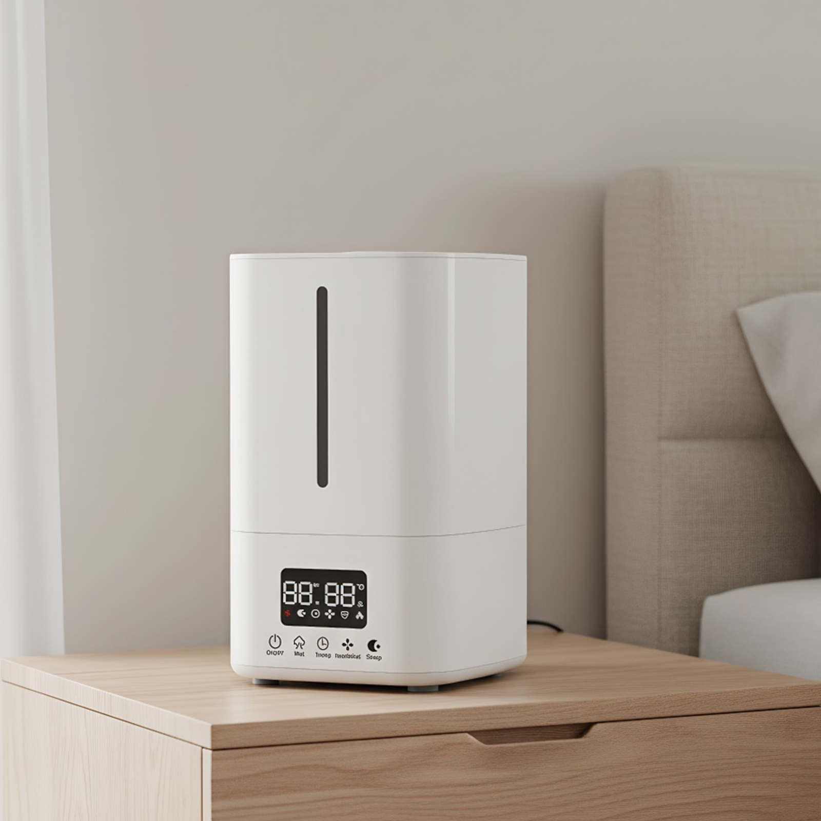 Baby Nursery Humidifier - เครื่องเพิ่มความชื้นอัจฉริยะ 5 ลิตร พร้อมเครื่องฟอกอากาศ เครื่องเพิ่มความชื้นแบบละอองเย็น เติมน้ำด้านบน