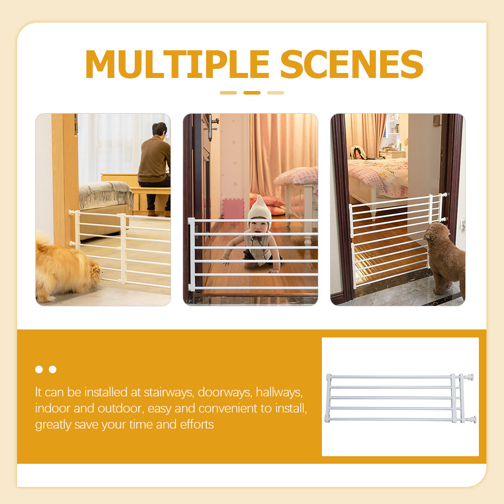 Baby Gate Extra Wide - ประตูนิรภัยสำหรับเด็กแบบติดตั้งง่าย ขนาดกว้างพิเศษสำหรับบันได ประตูทางเดิน ทางเชื่อม ประตูนิรภัยแบบพกพาสำหรับสัตว์เลี้ยง สุนัข