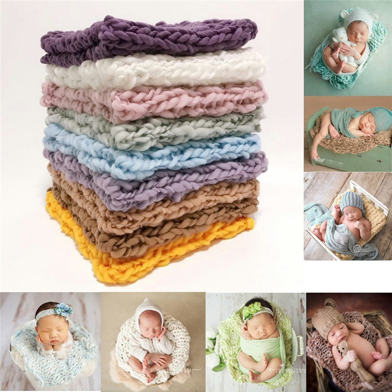 Baby Wrap Stretchy - ทารกแรกเกิดการถ่ายภาพ Props Fine Grid ผ้ายืดหยุ่นเด็กถ่ายภาพสตูดิโออุปกรณ์เสริมผ้าห่มเด็กอ่อน Milestone