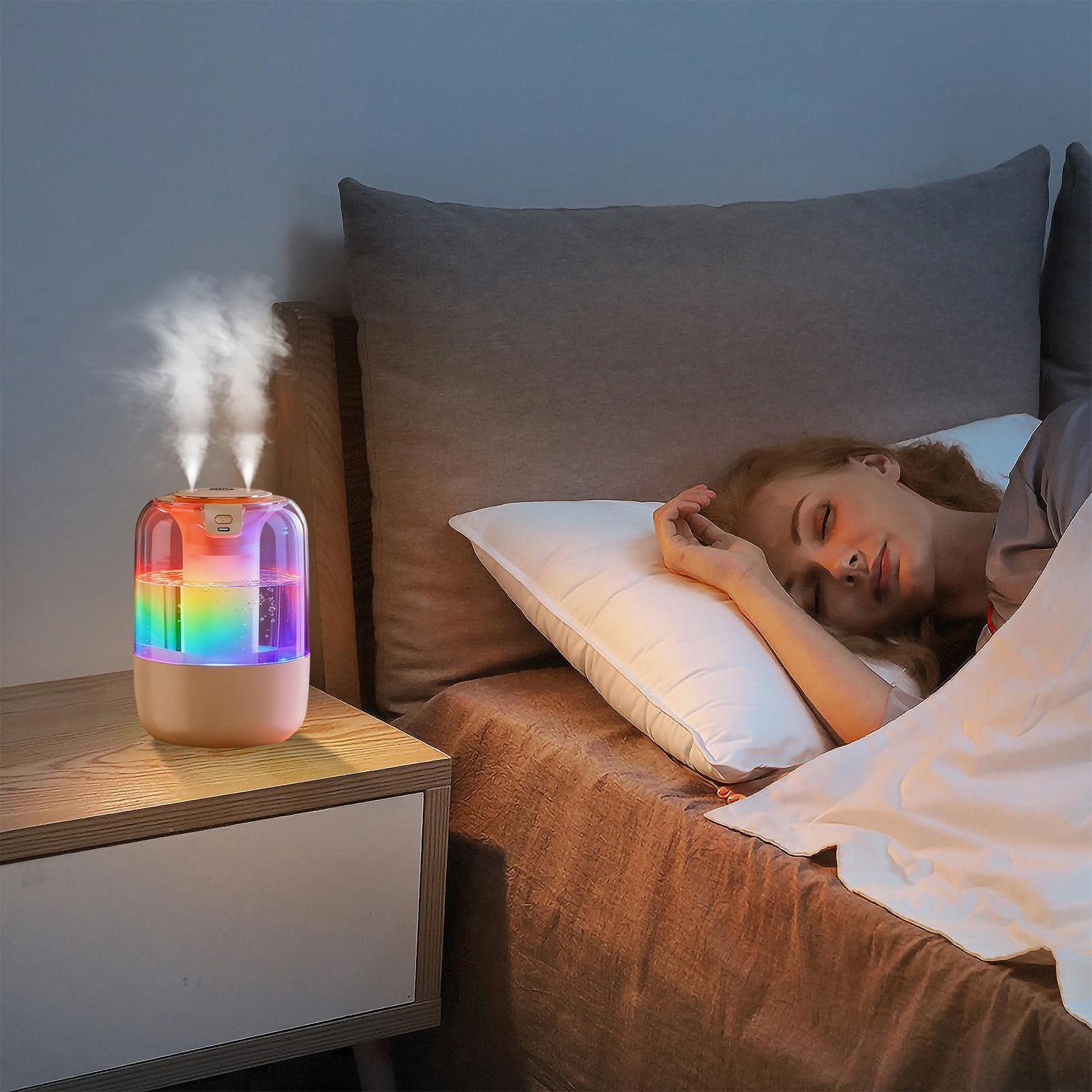 Baby Nursery Humidifier - เครื่องทำความชื้นในห้องนอนพร้อมไฟกลางคืน เครื่องทำความชื้นที่เงียบสงบสำหรับเด็กทารกพร้อมระดับหมอกที่ปรับได้สำหรับห้องนั่งเล่น ห้องขนาดใหญ่ ห้องเด็กอ่อน