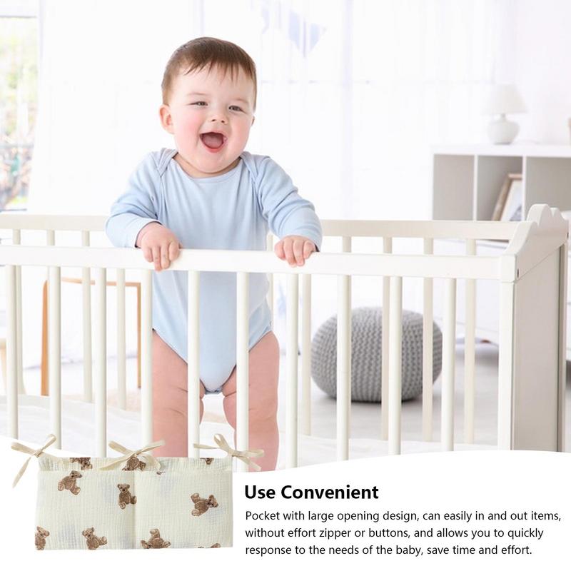 Baby Crib Organizer Cot Caddy  - Baby Nursery Animal Prints บทวิจารณ์และราคา