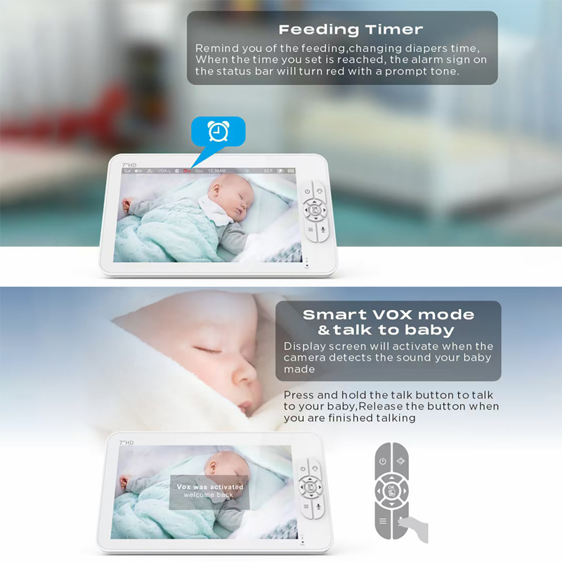 จอภาพวิดีโอสำหรับเด็กขนาด 7.0  - Baby Monitor Split Screen บทวิจารณ์และราคา