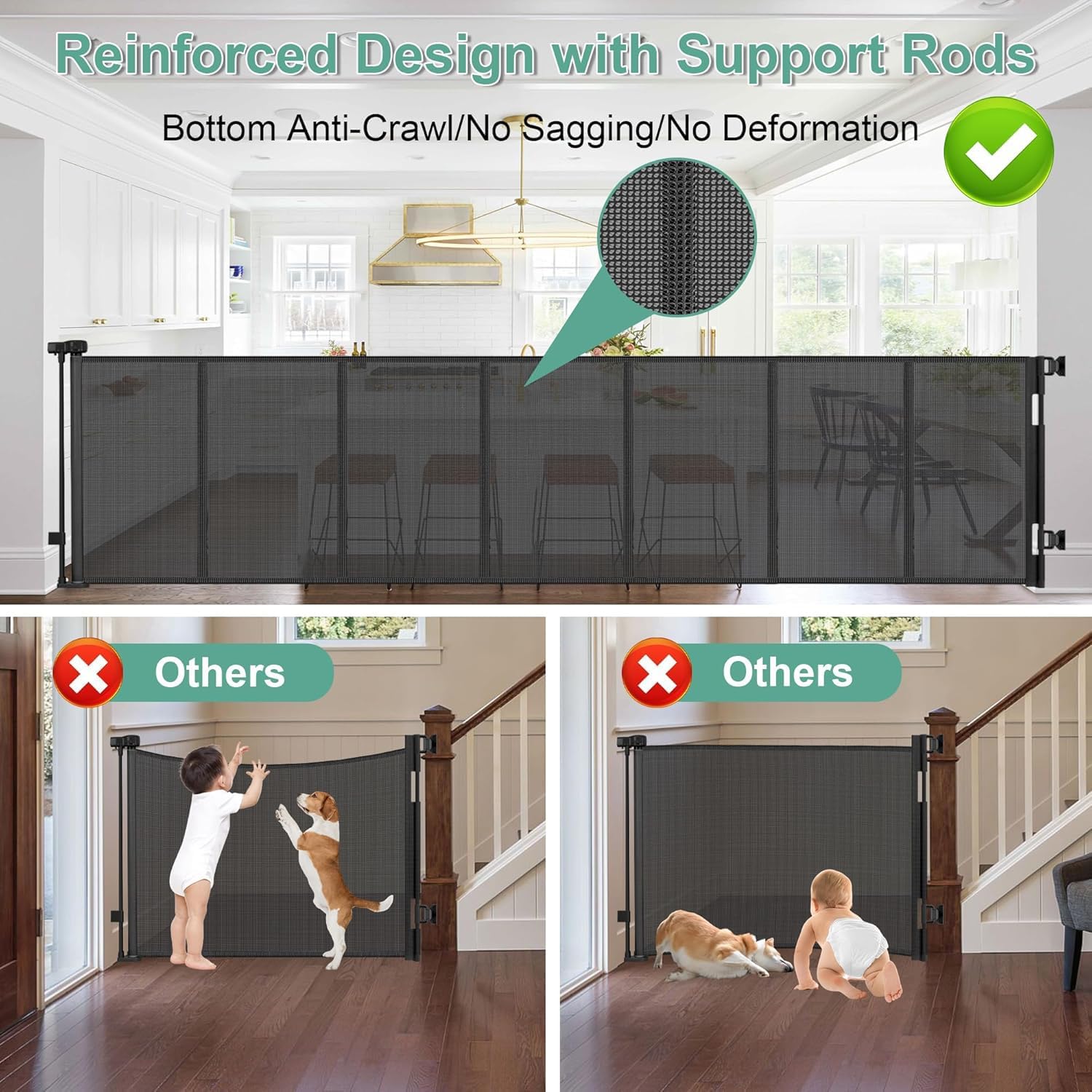 ประตูกั้นเด็กแบบยืดหดได้ ขนาด  - Baby Gate Extra Wide บทวิจารณ์และราคา