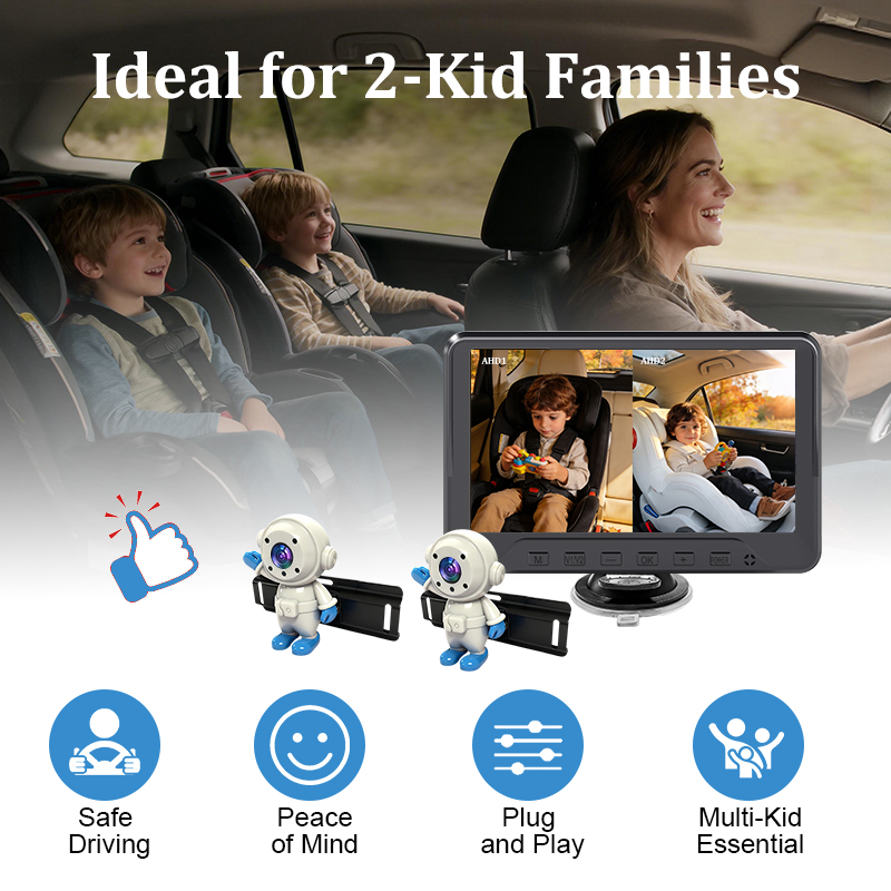 กล้องติดรถยนต์แบบเสียบใช้งานได - Baby Monitor Split Screen บทวิจารณ์และราคา