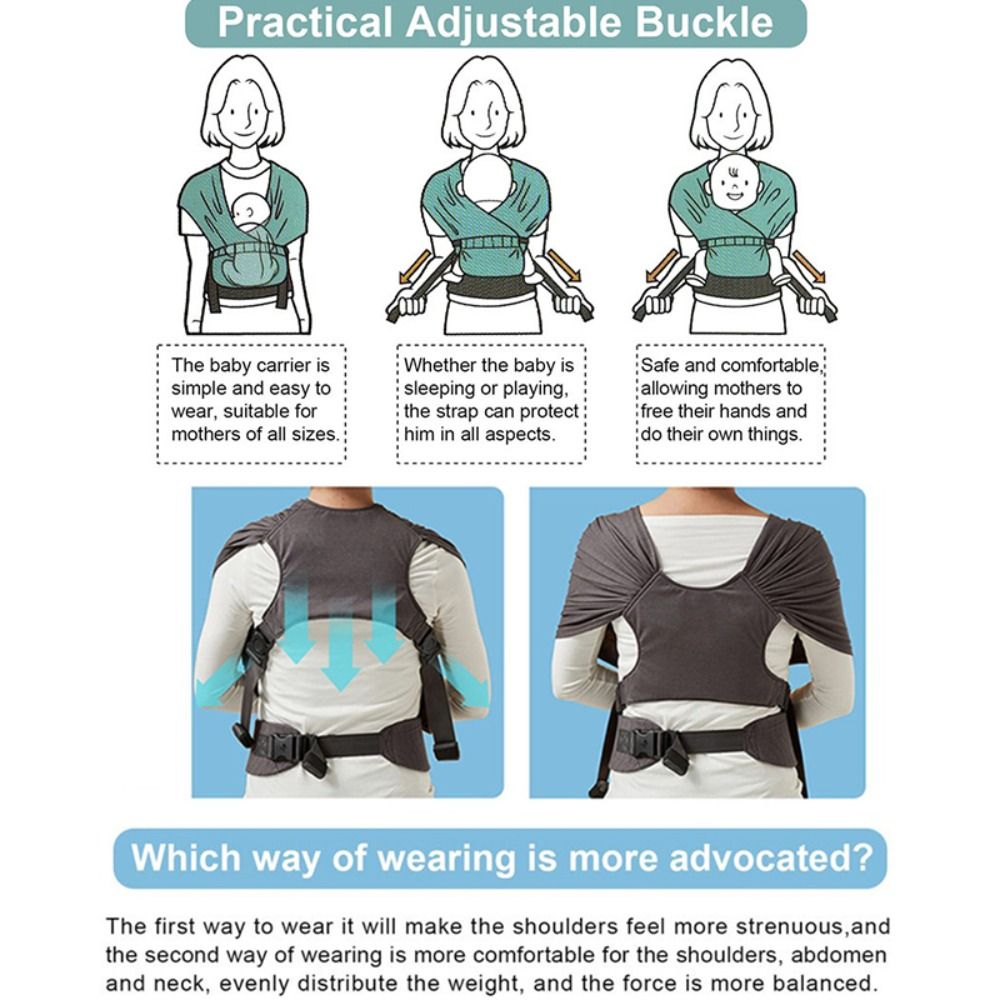 ผ้าห่อตัวเด็กอ่อนแบบพกพา ปรับไ - Baby Wrap Stretchy บทวิจารณ์และราคา