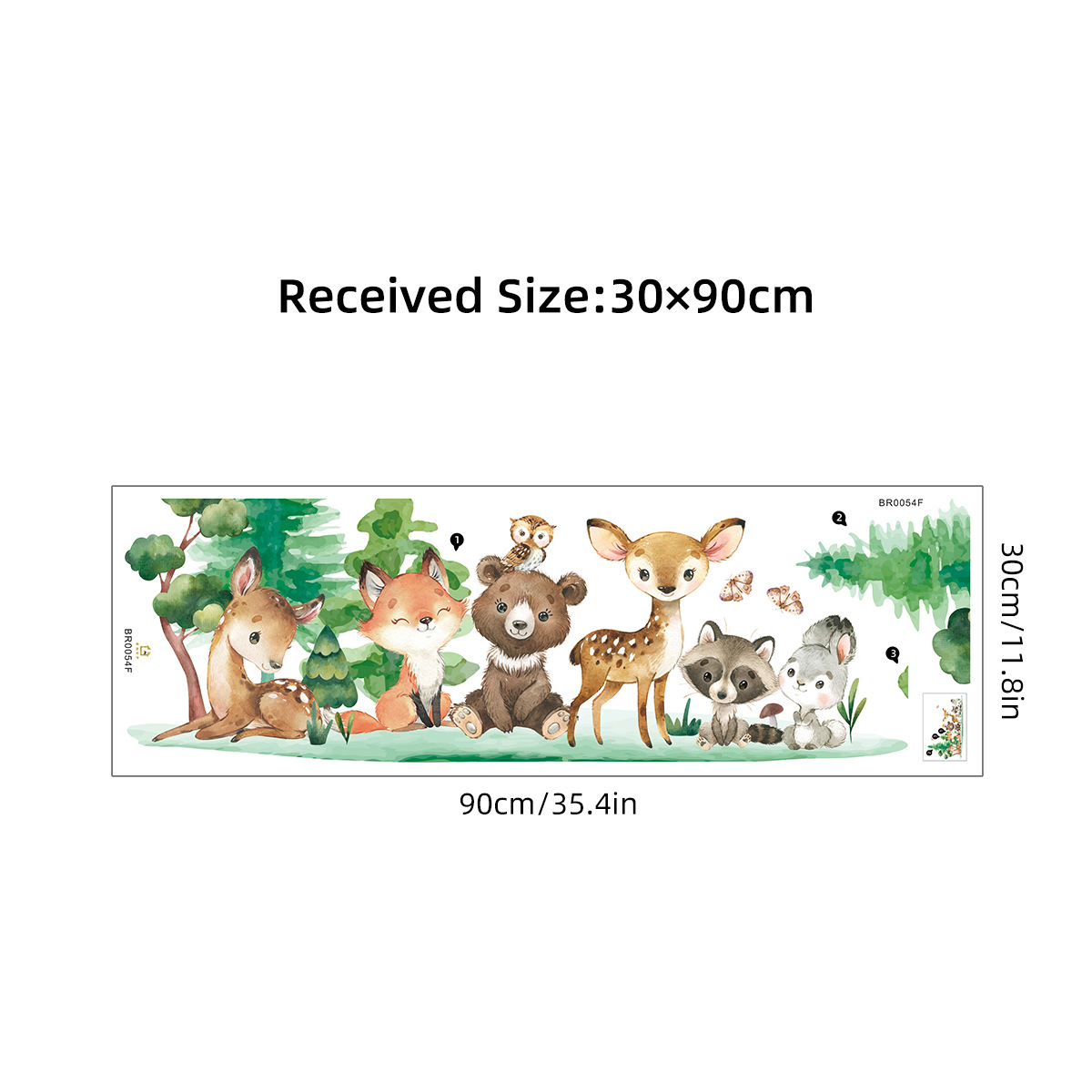สติ๊กเกอร์ติดผนังลายสัตว์ป่า ห - Baby Nursery Forest Theme บทวิจารณ์และราคา