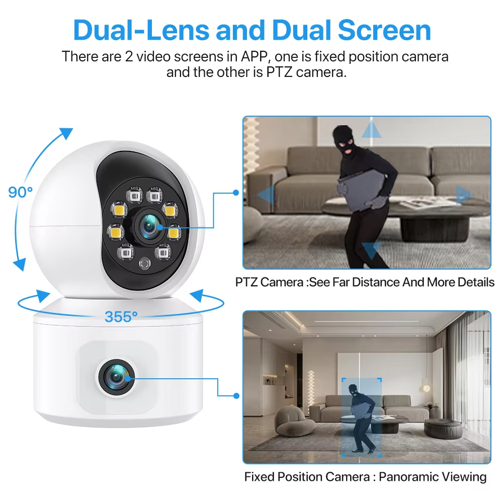 กล้องวงจรปิด WiFi IP 6MP ICSEE - Baby Monitor Split Screen บทวิจารณ์และราคา
