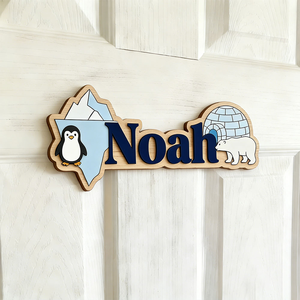 ป้ายชื่อสั่งทำรูปเพนกวินอาร์กต - Baby Nursery บทวิจารณ์และราคา
