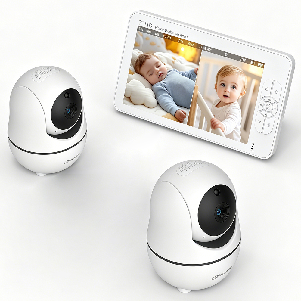 จอภาพเด็กแบบแยกส่วน HD ขนาด 7  - Baby Monitor Split Screen บทวิจารณ์และราคา
