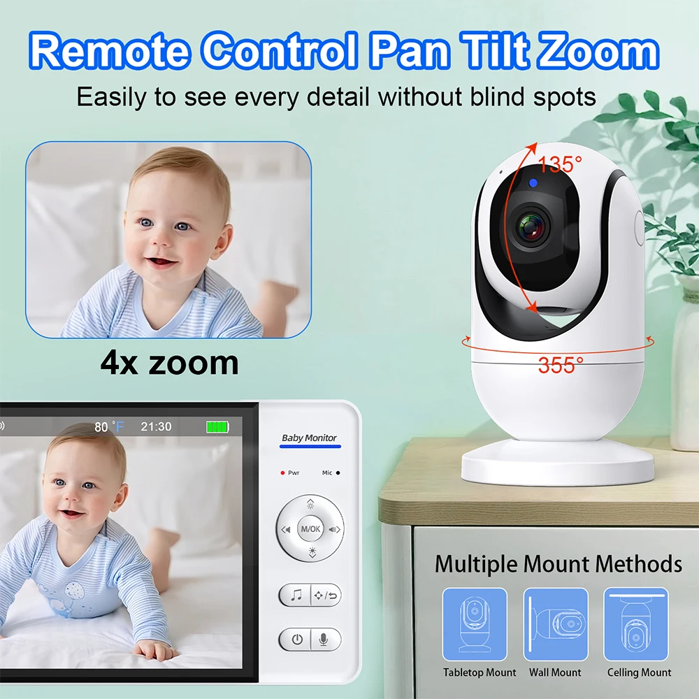 ไม่มี WiFi 7 นิ้ว Baby Monitor - Wearable Baby Monitor บทวิจารณ์และราคา