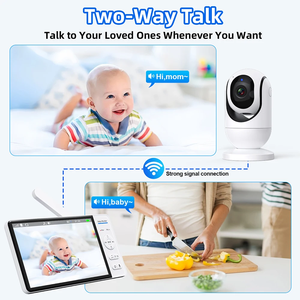 ไม่มี WiFi 7 นิ้ว Baby Monitor - Wearable Baby Monitor บทวิจารณ์และราคา