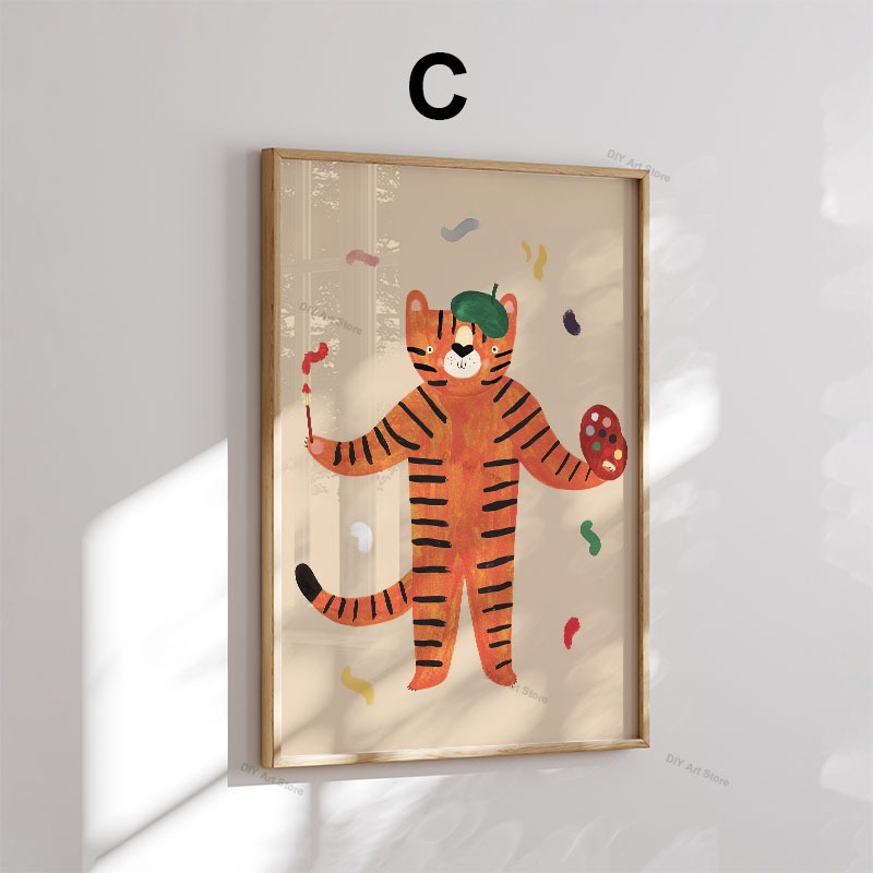 ภาพวาดการ์ตูนสัตว์น่ารักสำหรับ - Baby Nursery Animal Prints บทวิจารณ์และราคา