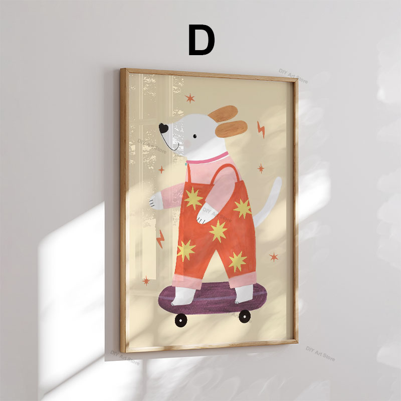 ภาพวาดการ์ตูนสัตว์น่ารักสำหรับ - Baby Nursery Animal Prints บทวิจารณ์และราคา