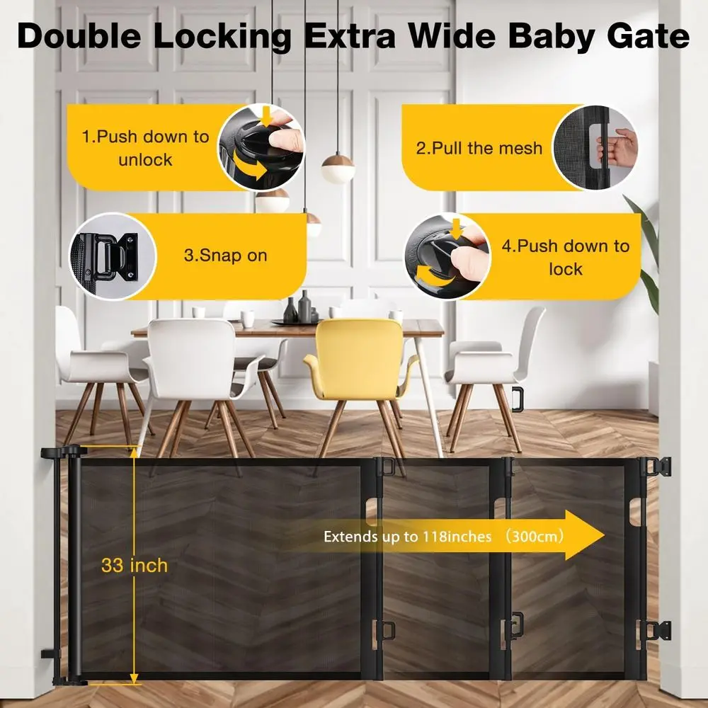 ประตูกั้นเด็กแบบยืดหดได้ ขนาดก - Baby Gate Extra Wide บทวิจารณ์และราคา