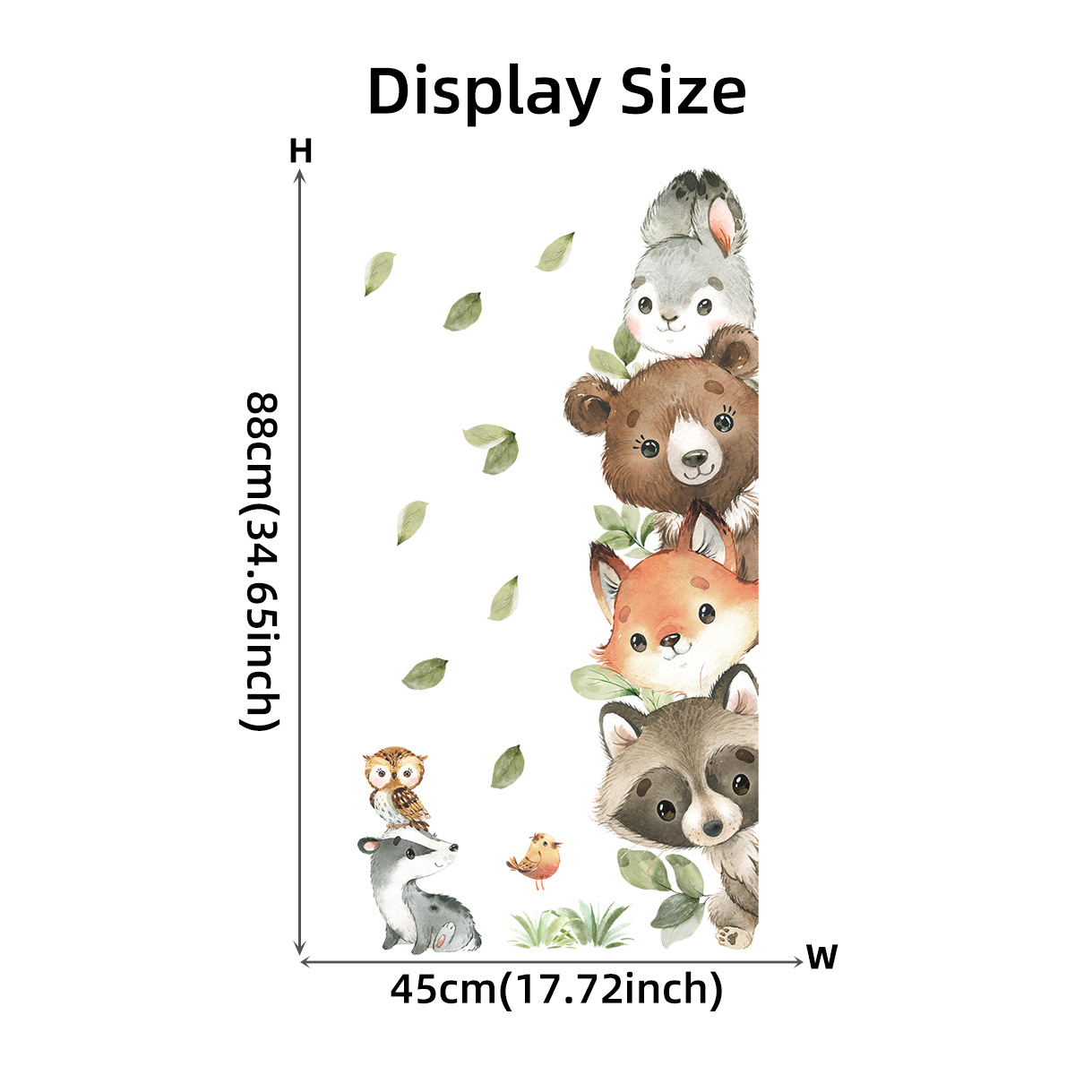 สติ๊กเกอร์ติดผนังลายสัตว์ป่า ห - Baby Nursery Forest Theme บทวิจารณ์และราคา
