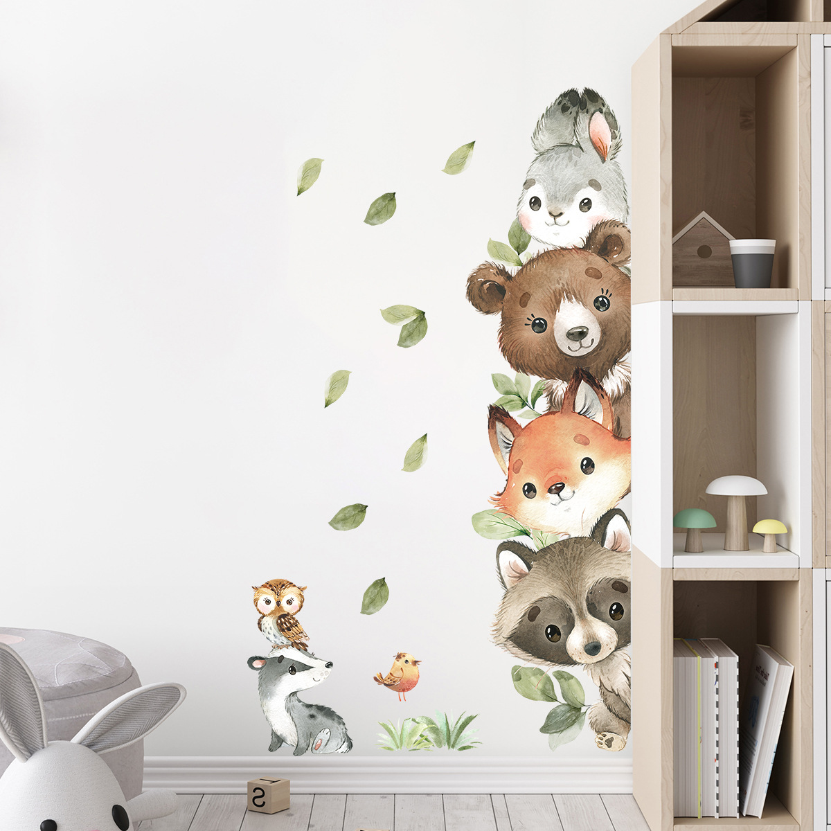 สติ๊กเกอร์ติดผนังลายสัตว์ป่า ห - Baby Nursery Forest Theme บทวิจารณ์และราคา