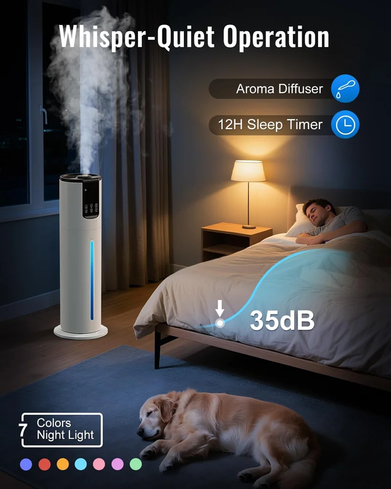 เครื่องทำความชื้นอัลตราโซนิกแบ - Baby Nursery Humidifier บทวิจารณ์และราคา