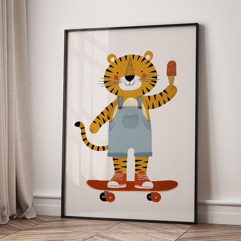 ภาพวาดการ์ตูนสัตว์ตลกๆ สำหรับต - Baby Nursery Animal Prints บทวิจารณ์และราคา