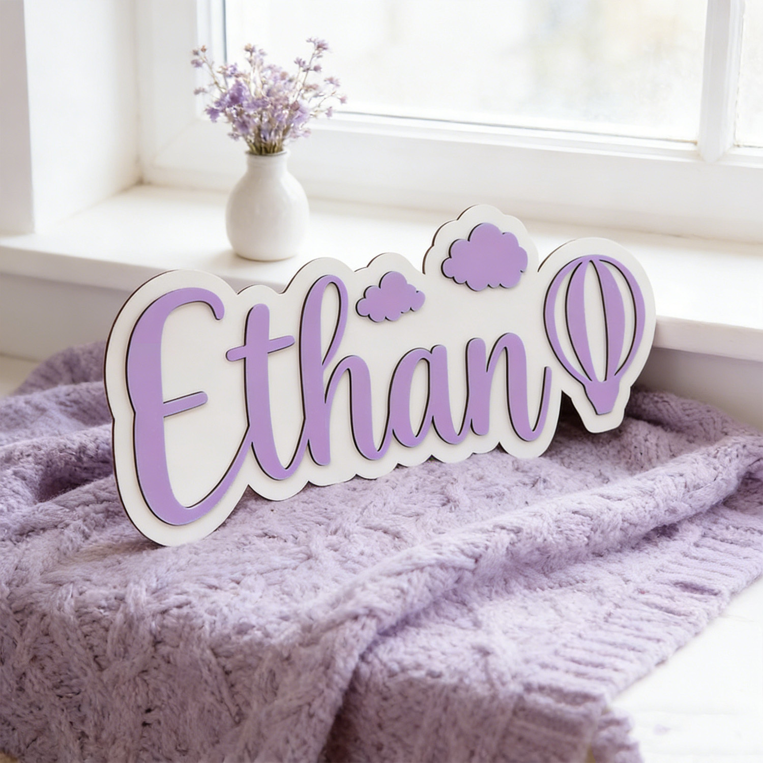 ป้ายชื่อห้องรูปบอลลูนลมร้อนและ - Baby Nursery บทวิจารณ์และราคา