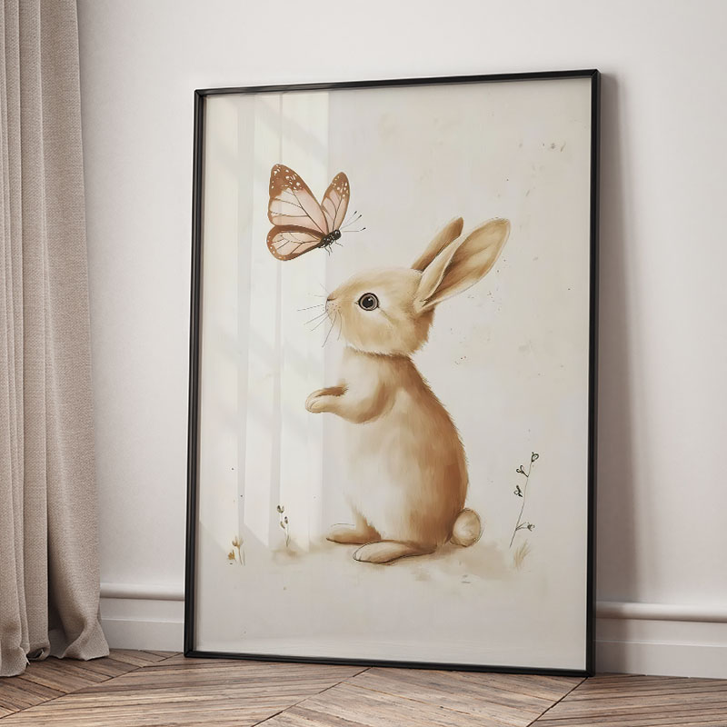 หมี กระต่าย สุนัขจิ้งจอก กวางก - Baby Nursery Animal Prints บทวิจารณ์และราคา